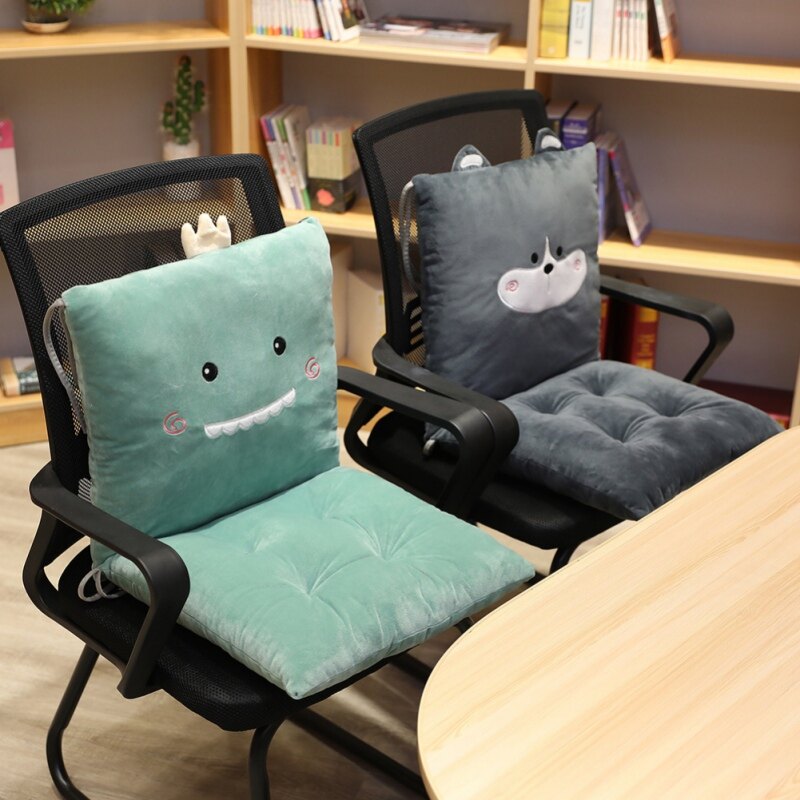 Original Stock Ready Stock 4 Typesc Soft Cartoon Seat Chair Cushion Waist Lumbar Pillow Waist Support Office Home Dinosaur Dog Carrot Cactus Lazada Ph
