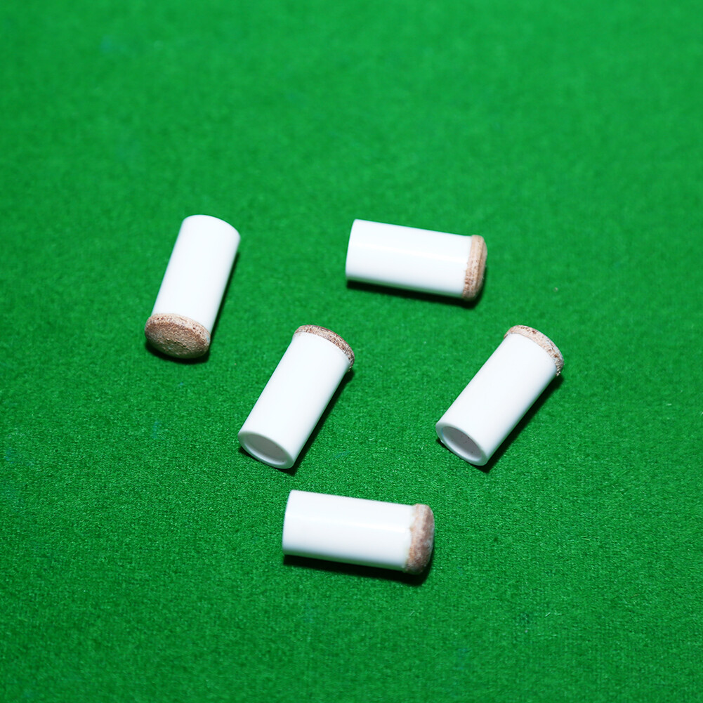 5pcs Slip-on Pool Cue Tips Plastic Snooker Cue Ferrule Billiard Accessories