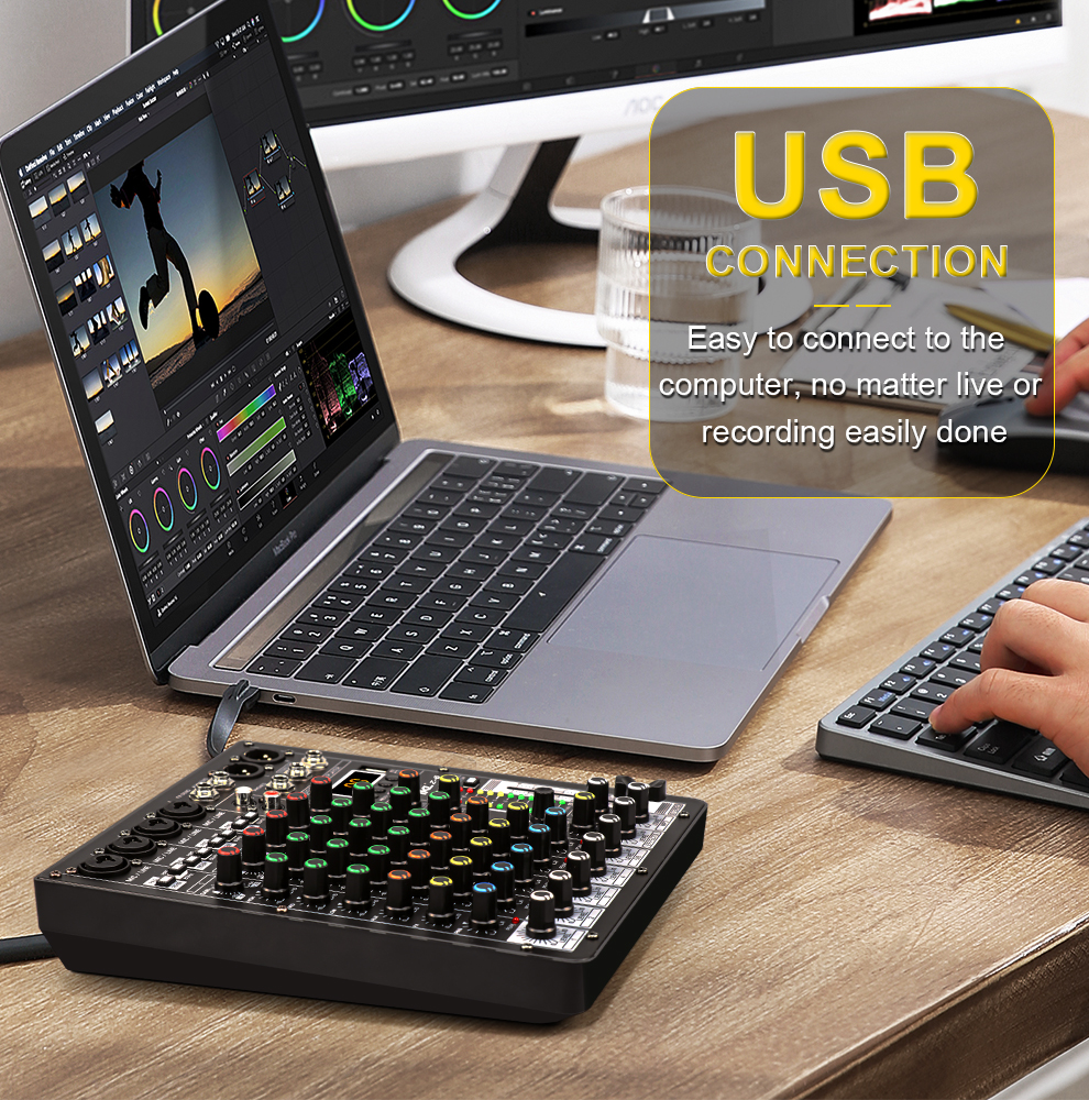 TKLBLS Z6 professional 6-channel mixer balanced 99DSP Bluetooth USB interface stage home party