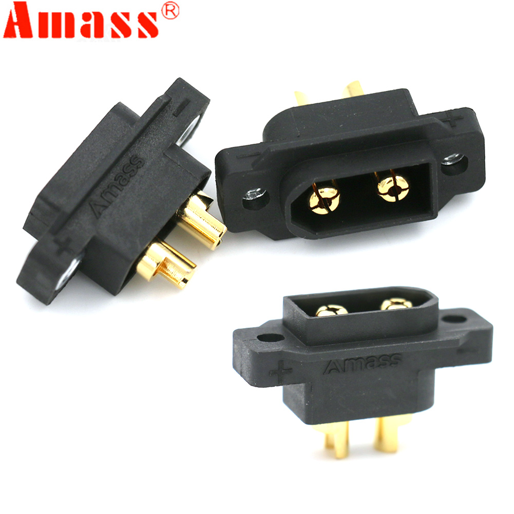 1 / 2 PCS Amass XT60EW-M Mountable XT60E Male Plug Connector for RC Drones Aircraft FPV Racing Drones