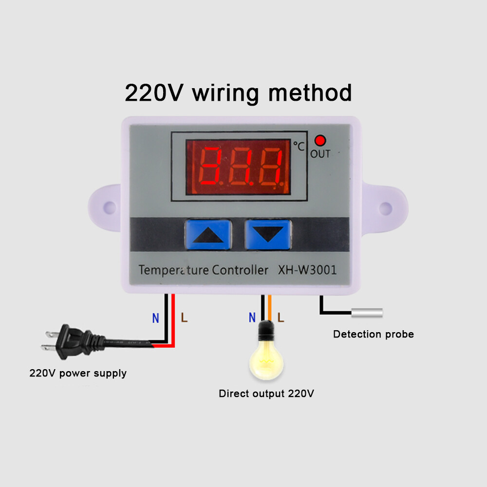 PANTHON XH-W3001 Bộ Điều Nhiệt Vi Tính Bộ Điều Khiển Nhiệt Độ Kĩ Thuật Số Điện Tử Thông Minh Công Tắc Điều Khiển Nhiệt Độ Màn Hình Hiển Thị Kỹ Thuật Số 12/24/220V
