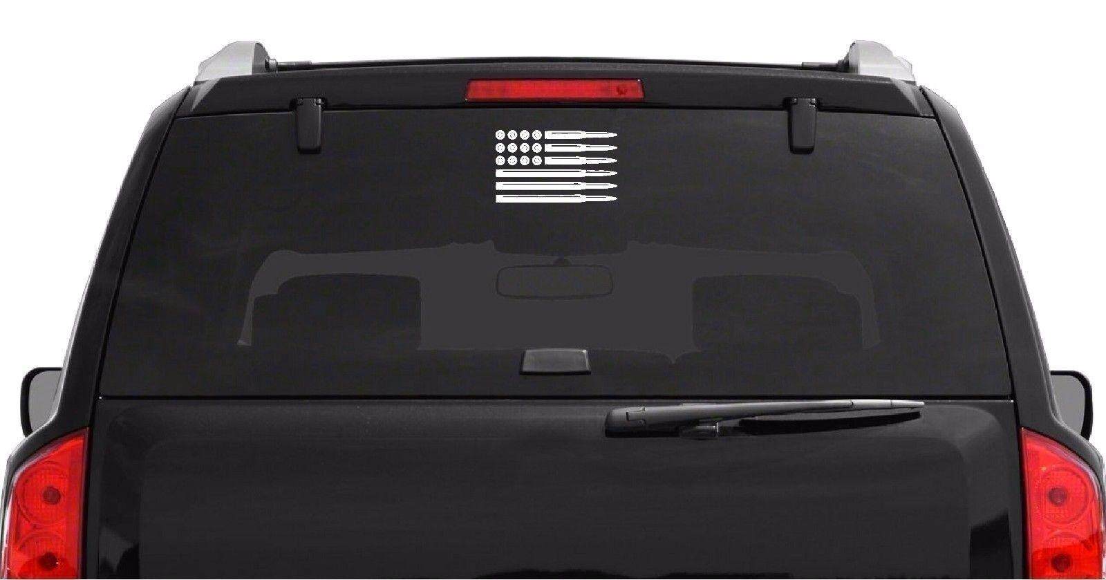 Sticker Car and Truck Decal American Bullet Flag