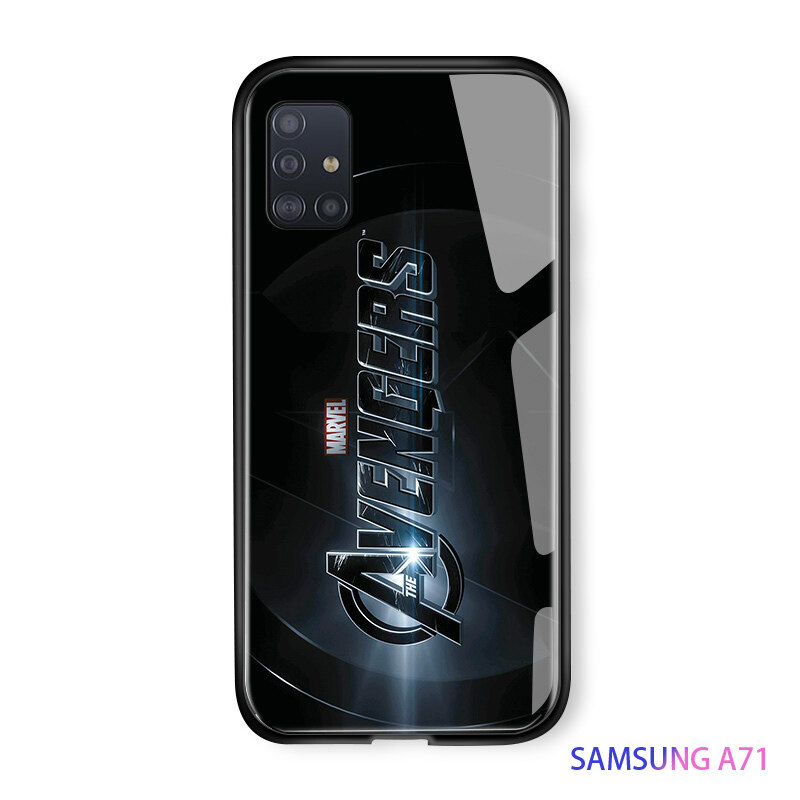 Ucuc For Galaxy Samsung A71 Glass Phone Case The Avengers Logo Letter A Ten Years Glossy Case Tempered Glass Back Cover Casing Lazada Ph