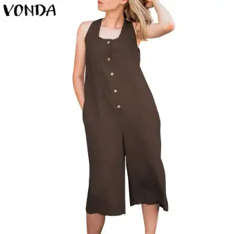 overall capri jumpsuit