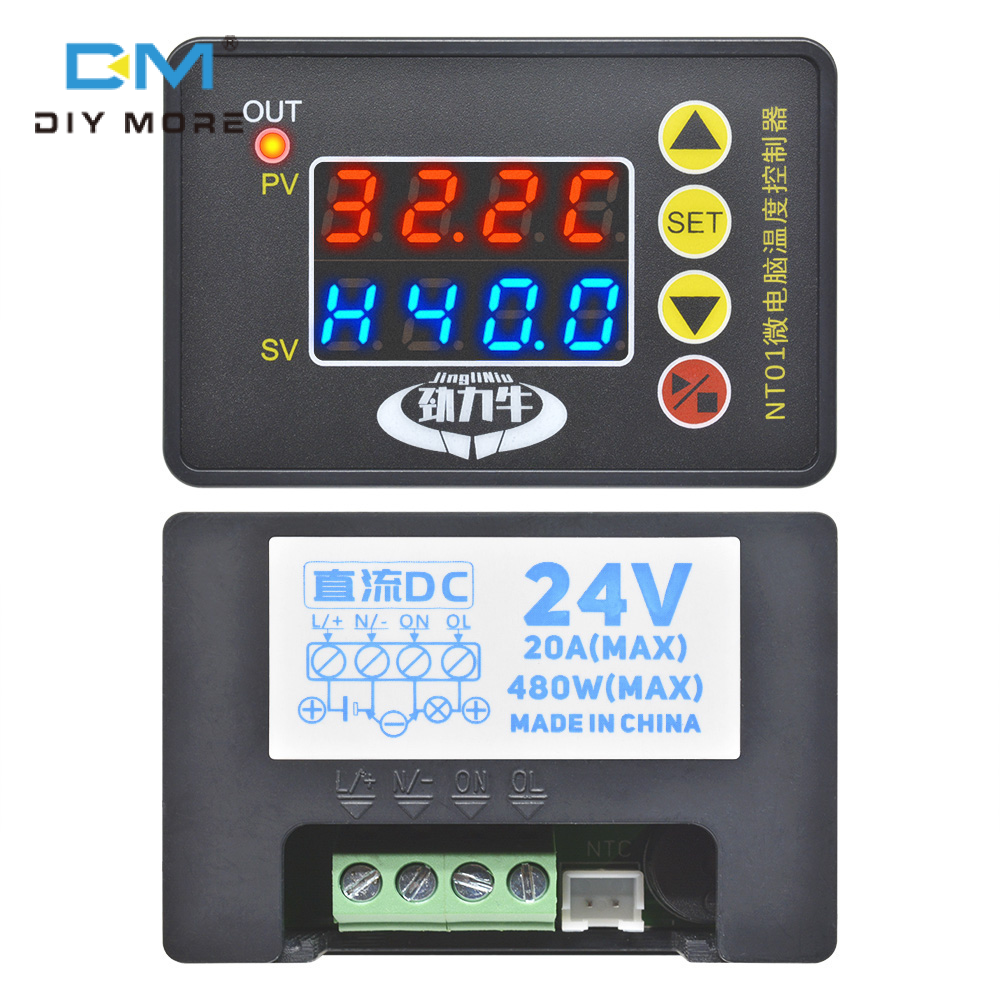 diymore NT01 Digital Display Temperature Controller Controlador De Temperatura Incubator Cooling Heating Switch Thermostat NTC Sensor