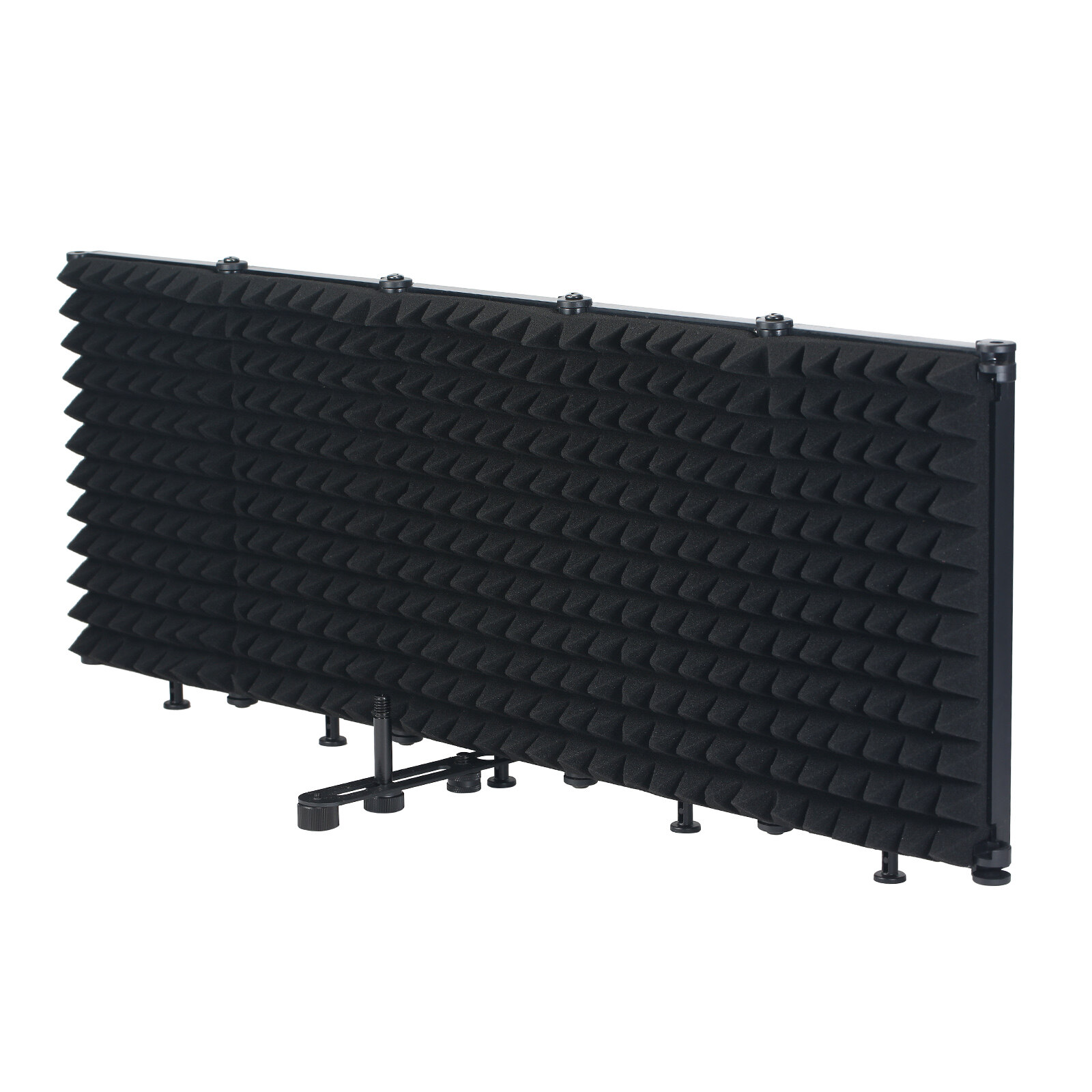 BO YIN Microphone Isolation Shield 5-Panel Wind Screen for Recording Studio Foldable High-Density Absorbing Sponge