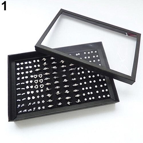 Talent Star Ring Jewellery Display Storage Box Square Tray Show Case Organiser Earring Holder