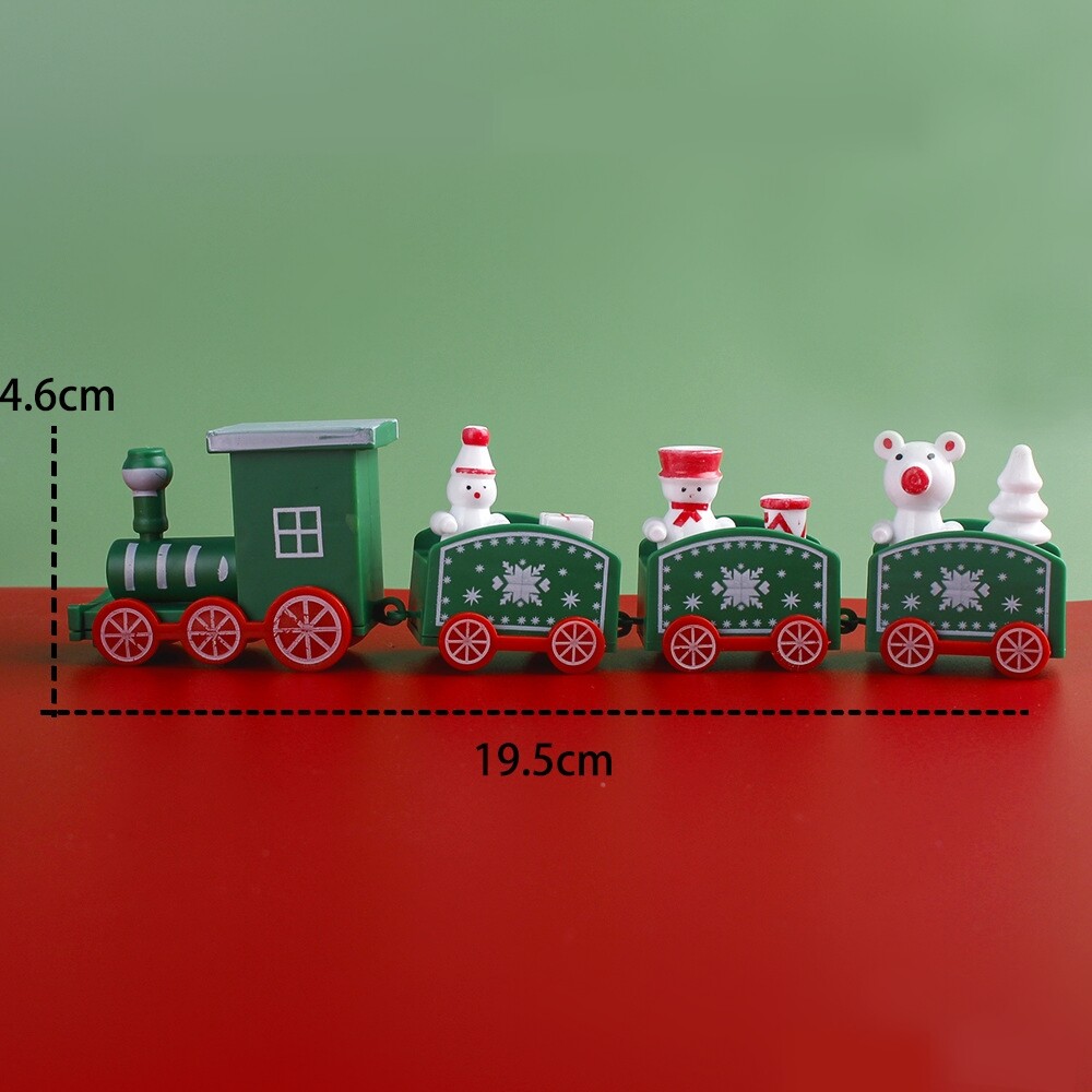 19.5cm Christmas Train Ornament Children Toy Gift Christmas Home Decorations