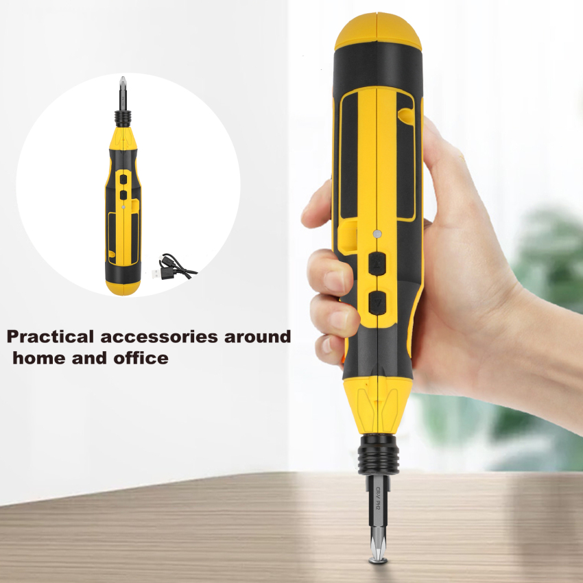 Tuốc Nơ Vít Điện 3.6V Dụng Cụ Điện Cầm Tay Sạc USB Máy Khoan Không Dây Không Dây Có Thể Sạc Lại Cái Khoan Tay