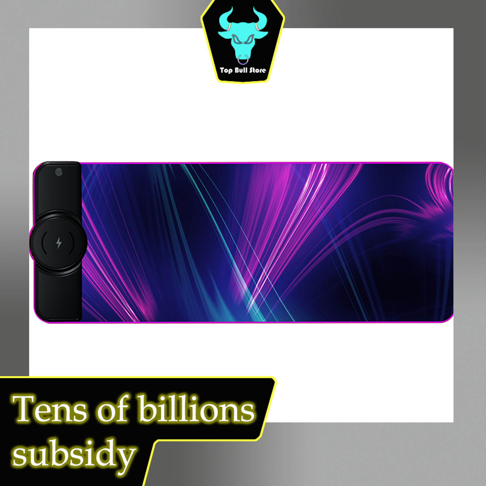 K9186 Mouse Mat Multifunctional Fast Charging 15W RGB Gaming Wireless Charging Computer Mousepad for Home