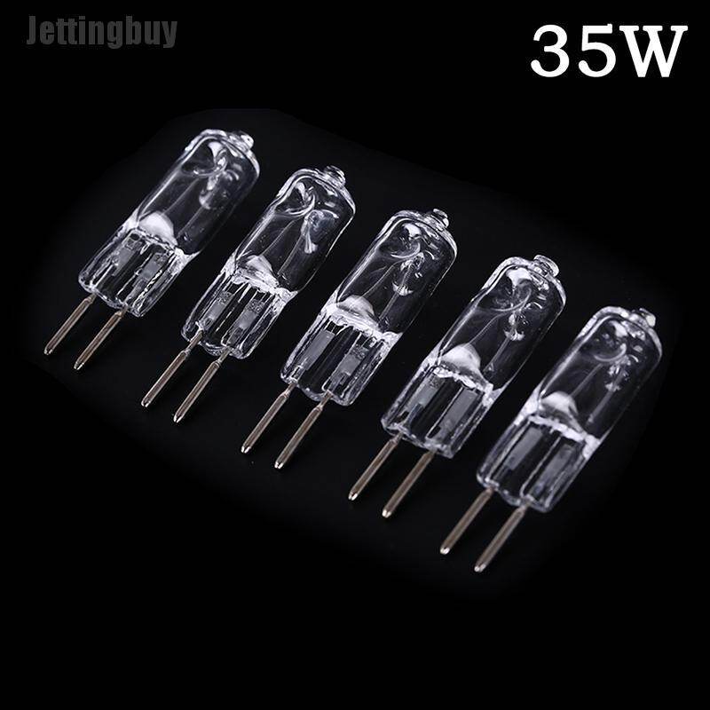 [Jettingbuy] 5Pcs 220V G5.3 35W/50W Base Halogen JC Type Bulbs Light Lamp Bulb Yellow Light