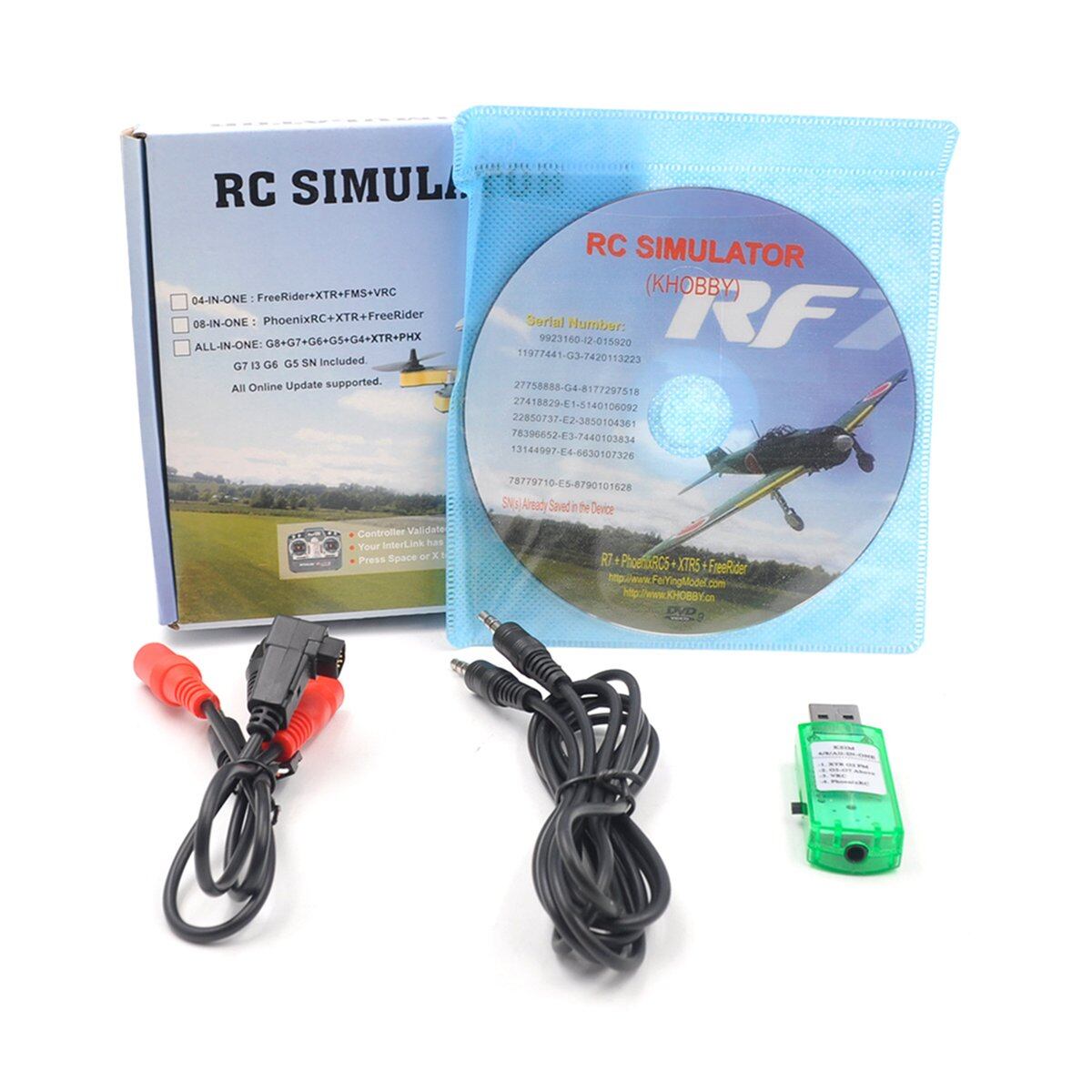 Tbest Simulatore Di Volo USB 22 In 1 Per RC - Adattatore Per RealFlight G7/G6/G5, Phoenix 4 - Cavo Incluso