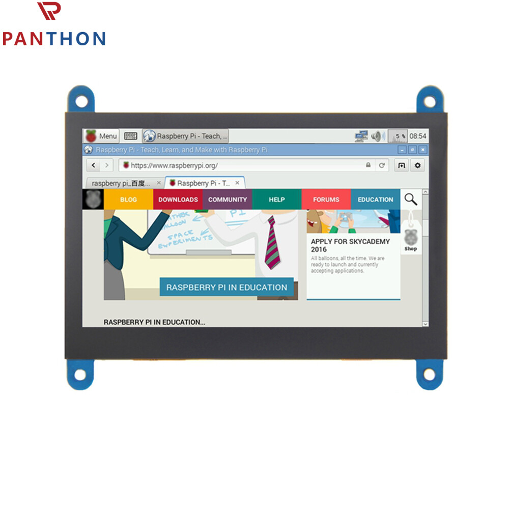 Panthon 4.3 Inch Cho Raspberry Pi màn hình HDMI Với Điện Dung Màn Hình Cảm Ứng Độ Phân Giải 800*480 Hỗ Trợ Windows10/8/7 5-Điểm Cảm Ứng Hỗ Trợ Cho Raspberry Pi 3B +/4B Duy Nhất Điểm điều khiển bằng cảm ứng USB Cảm Ứng