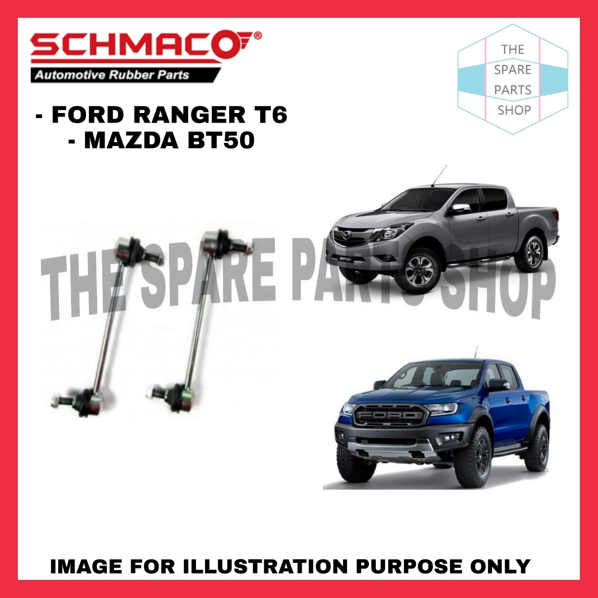 FORD RANGER T6 MAZDA BT50 FRONT ABSORBER LINK / STABILIZER LINK 2PCS