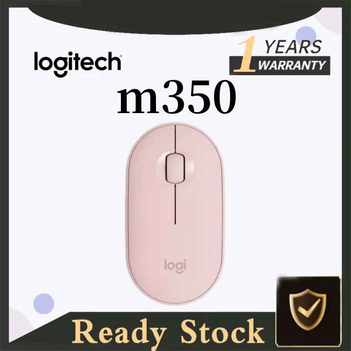 【100% Original】Logitech M350 Pebble Wireless Mouse Bluetooth 2.4 GHz USB Mini-Receiver Silent Slim