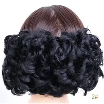 Lupu 5 Colors Synthetic Hair Bun Chignon With Two Combs Updo