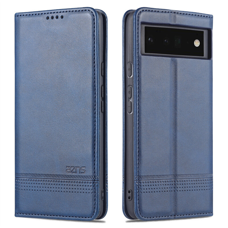 Thinmon for Google Pixel 6/Pixel 6 Pro Magnetic Flip Luxury Leather Case for Google Pixel 6/Pixel 6 Pro Wallet Card Slot Holder Phone Case