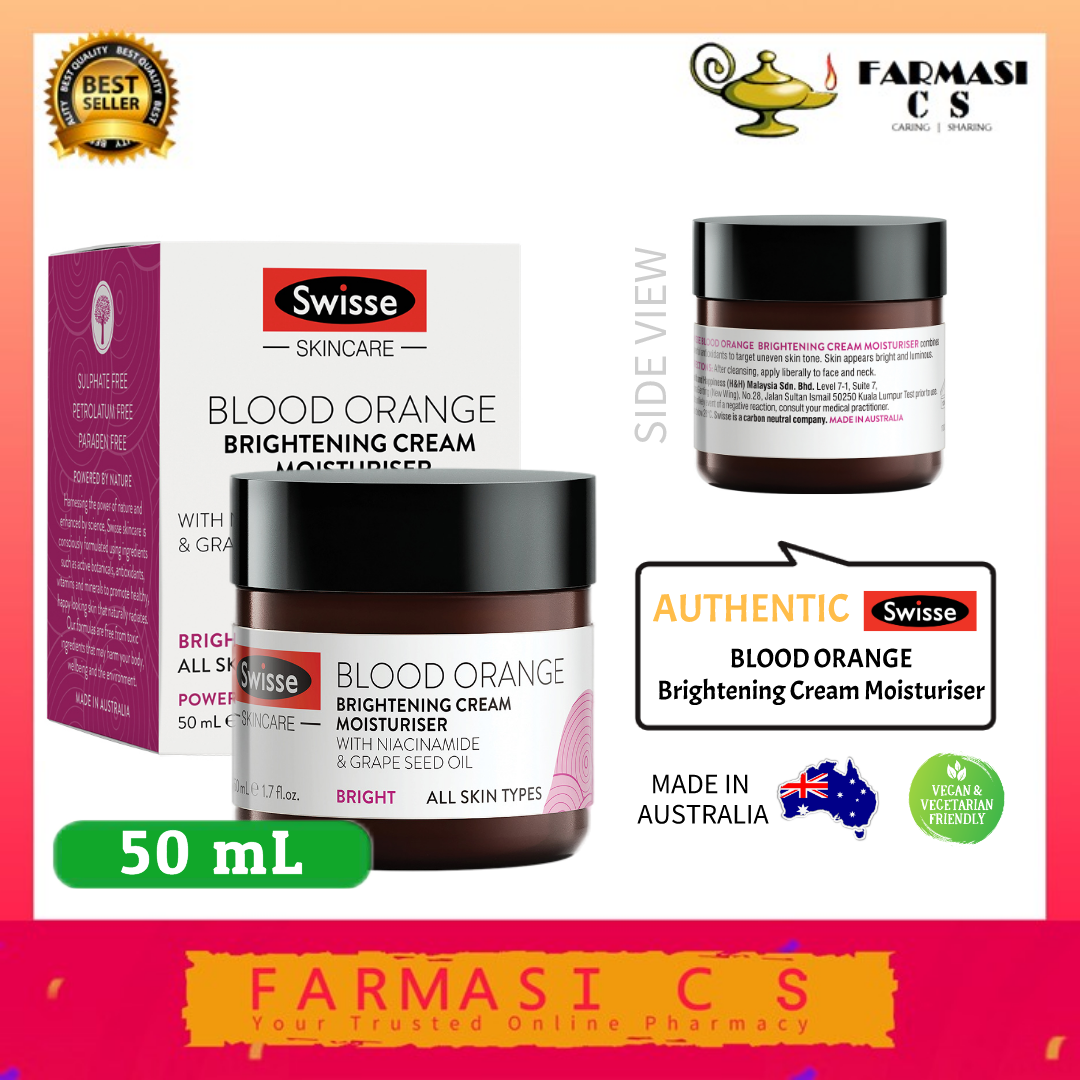 swisse skincare blood orange brightening cream moisturiser 50ml