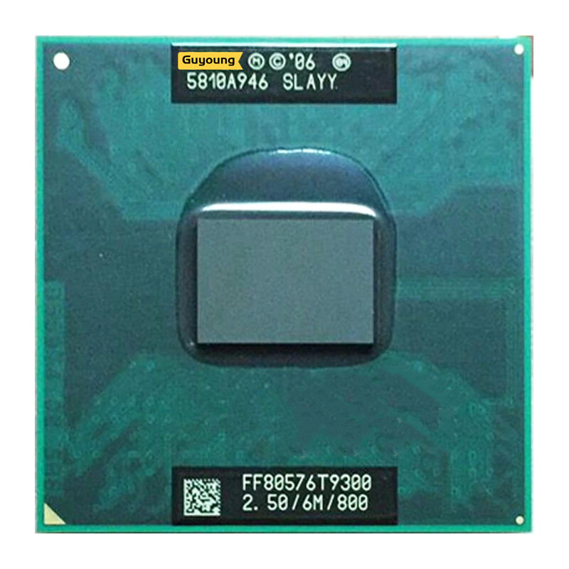 Core 2 duo t9300 slaqg slayy 2.5 ghz used dual-core dual-thread cpu processor 6m 35w socket p