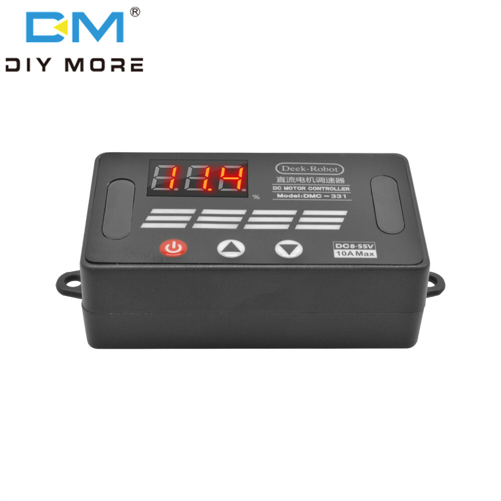 【100% Original】diymoreDC 8-55V DC PWM Motor Speed Controller LED Digital Switch Accelerate Decelerate Power-off Permanent Memory 12V 24V 36V 48V