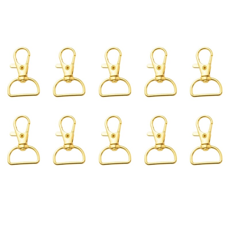 10pcs Bag Accessories Handbags Clasps Handle Alloy Metal Lobster Clasp Swivel Clips Snap Hooks Key Rings