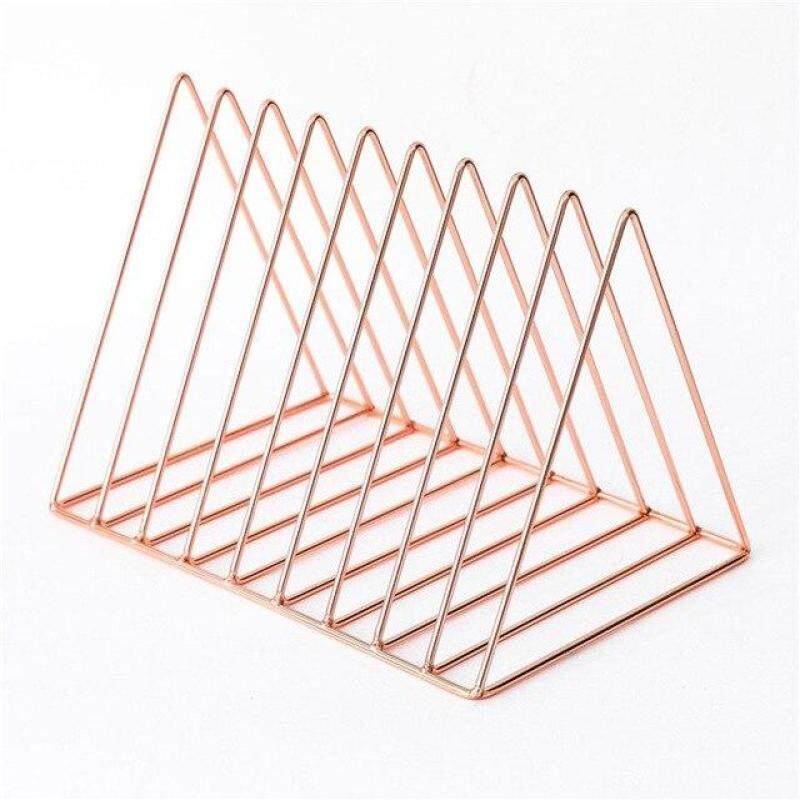 Sáng Tạo Bàn Chủ kim loại đứng cho cuốn sách bookends Tim Tam giác hình dạng ngôi sao kệ sách máy tính để bàn Home Office Organizer Nguồn cung cấp