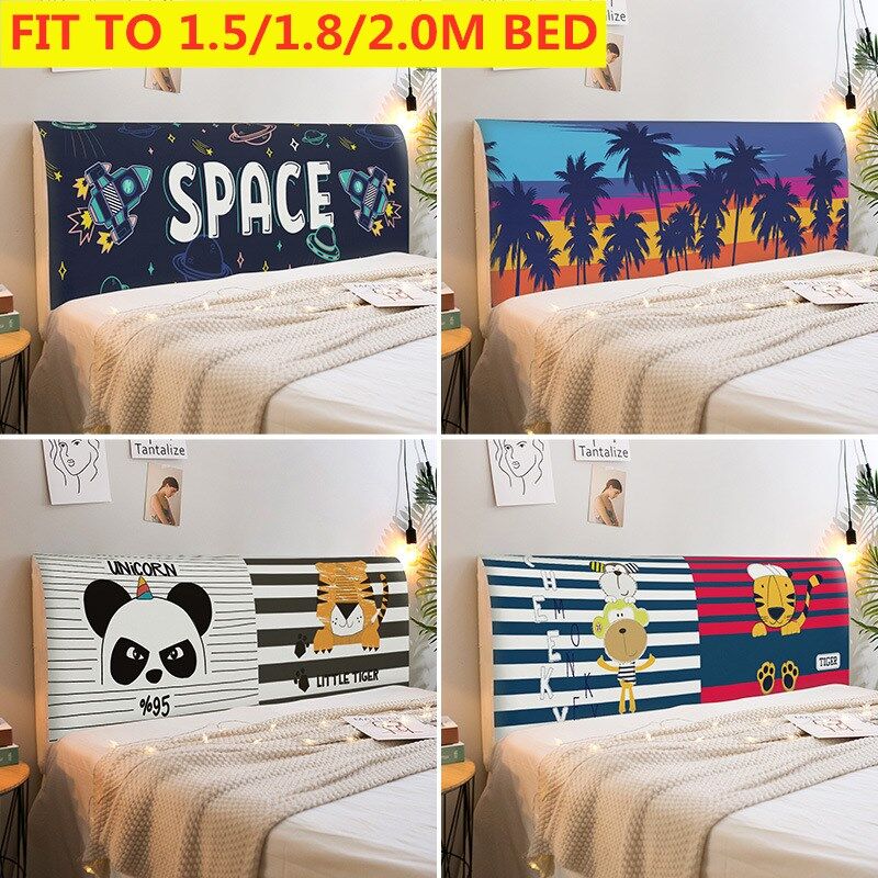 Dustproof Bedroom Stretch Bed Headboard Cover Head Slipcover Full Queen King Size Lazada Singapore Dustproof Bedroom Stretch Bed Headboard, Queen Bed Slipcover