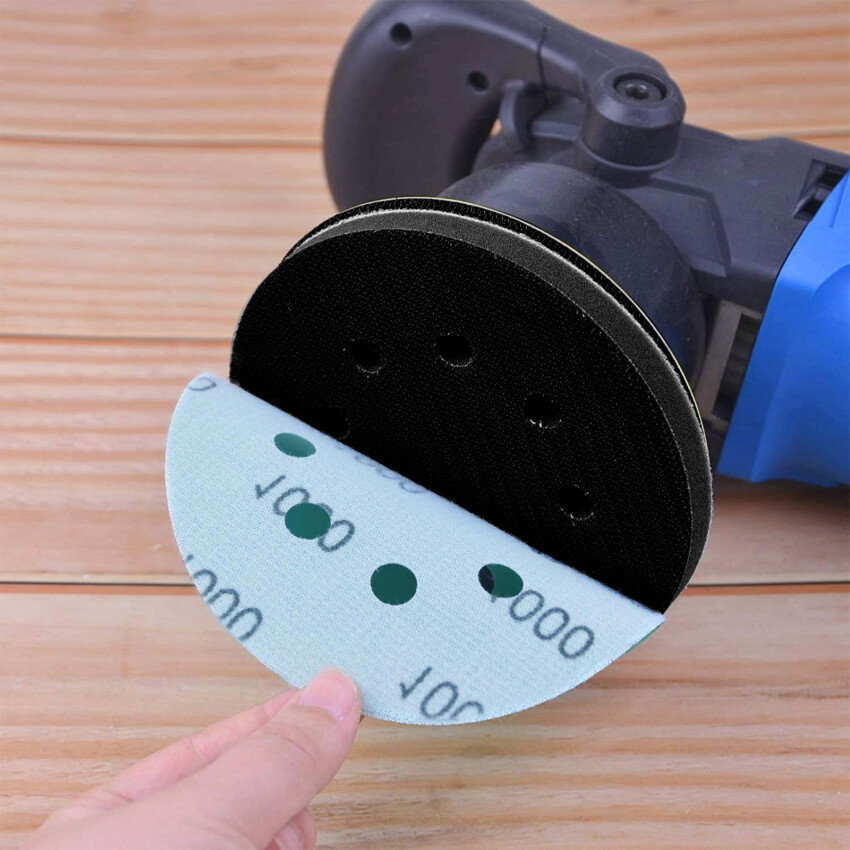 5 Inch 125mm 8 Holes Soft Interface Sanding Polishing Disc Self-Adhesive Hook-Loop Backing Pad Abrasive Tools