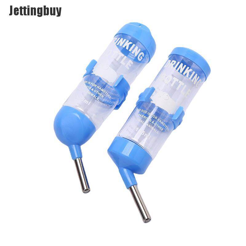[Jettingbuy] 125ml Plastic Hamster Drinker Water Bottle Dispenser Hanging Pet Drinking Bottle Random Color