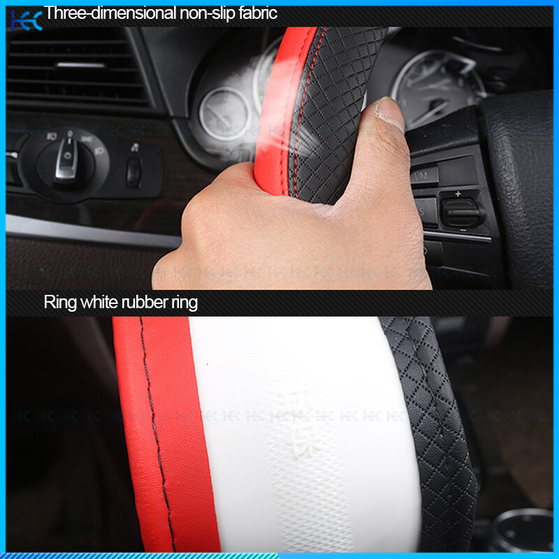 Universal High-Grade Leather Car Steering Wheel Cover Automobile