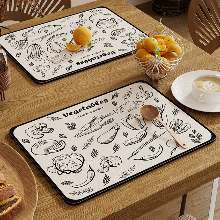 Tấm Lót Ráo Nước, Siêu Thấm Tấm Úp Bát Đĩa Tấm Làm Khô Nhanh Khăn Lót Đĩa 30*40Cm Đĩa Nhà Bếp Tấm Làm Khô Màu Nước/Miếng Lót Cà Phê