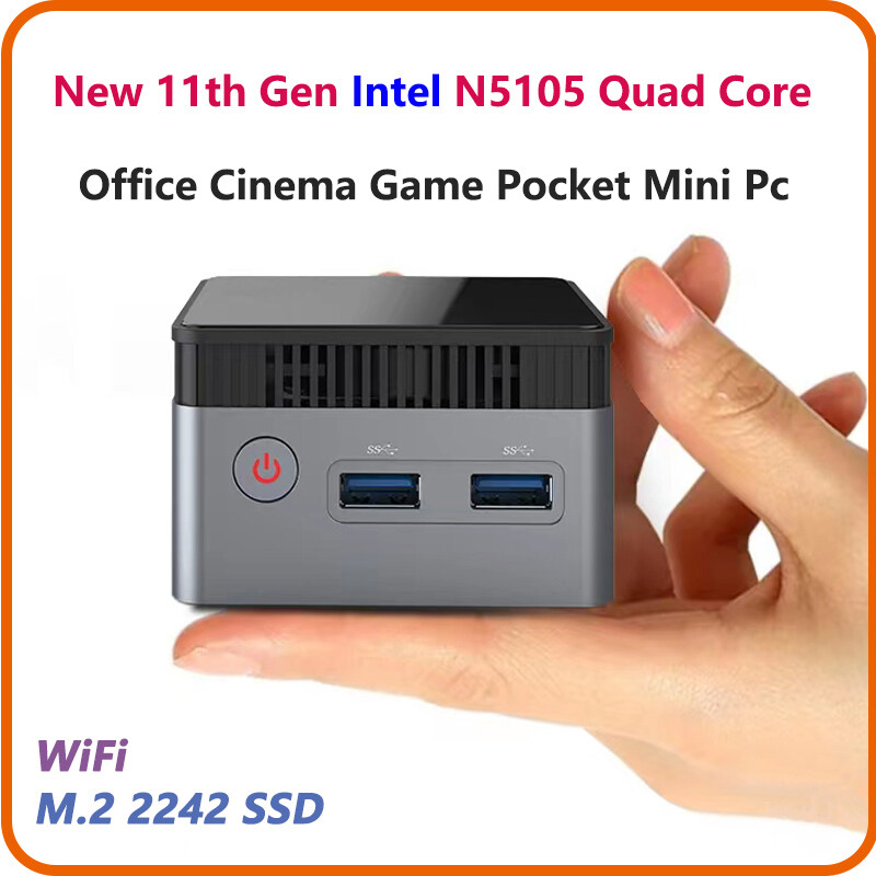 Mini PC Windows 11 Pro,8GB DDR4 RAM+512GB SSD Intel 11th Gen CPU N5105 Mini  Desktop Computer,Micro PC Support 4K@60Hz Dual Display,WiFi 2.4G/5G,BT4.2, 
