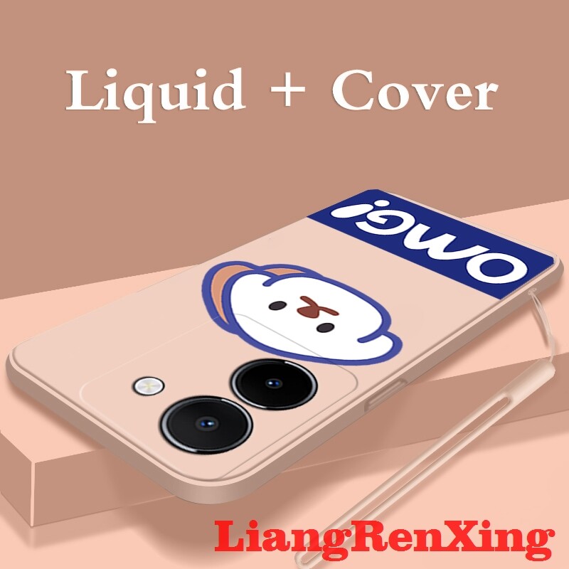 Casing VIVO Y36 4G phone case Softcase Liquid Silicone Protector Smooth shockproof Bumper Cover new design YTOMG01