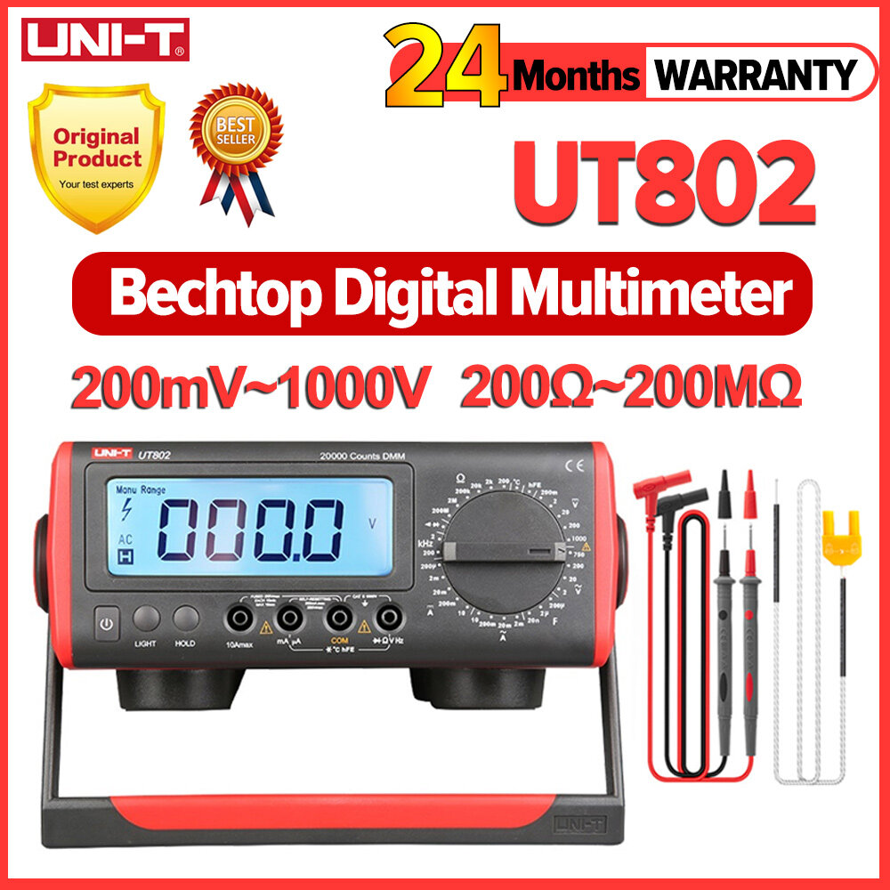 【Ready Stock】UNI-T UT802 LCD Display Bench Type Digital Multimeters ...