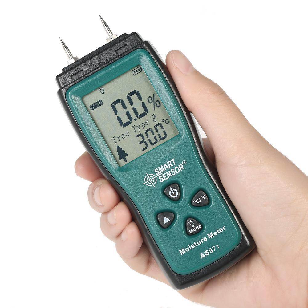 Cảm Biến Thông Minh Nhỏ Gọn Cầm Tay Máy Đo Độ Ẩm Gỗ LCD Kỹ Thuật Số Lumber Máy Đo Độ Ẩm Máy Kiểm Tra 2 Pin Phạm Vi Đầu Dò 2% ~ 70%