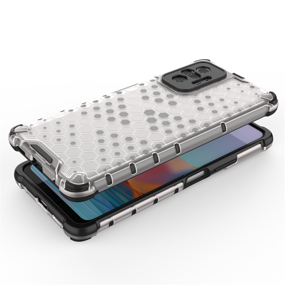 UFLAXE Honeycomb Ốp Cứng Chống Sốc cho Xiaomi Redmi Note 10 / Note 10S / Redmi Note 10 Pro Ốp Điện Thoại Trong Suốt Ốp Lưng Bảo Vệ Toàn Diện Bền Chặt Chống Vàng