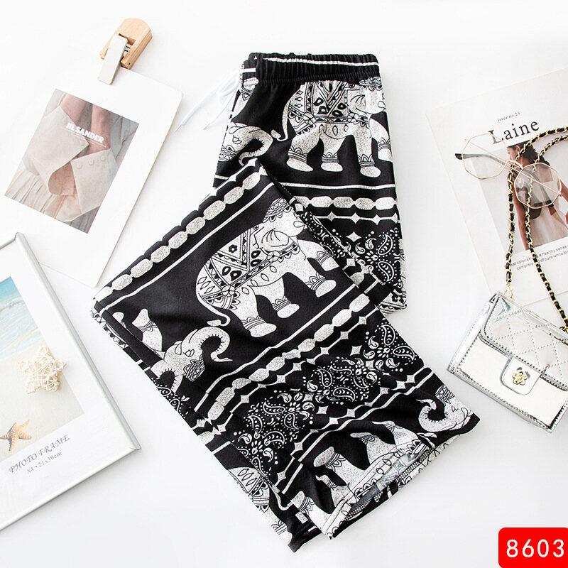 Topstudio Babygo Elephant Pants Wide Leg Pants Thailand Elephant Yoga Wide Leg Spring and Summer Thin Style Beach Pants Bohemian Loose Casual Pants for Women Thai Pant