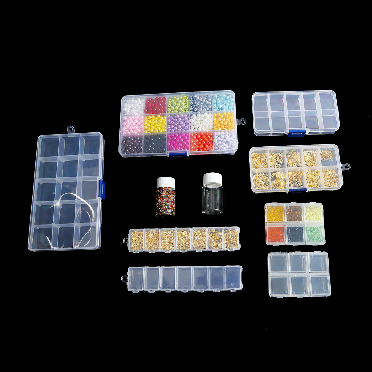 Hộp Đựng Trang Sức Bằng Nhựa Trong Suốt Hộp Đựng Có Ngăn Để Sắp Xếp Hạt Hộp Đựng Bông Tai Hộp Hình Chữ Nhật Hộp Quà Tặng Trang Sức