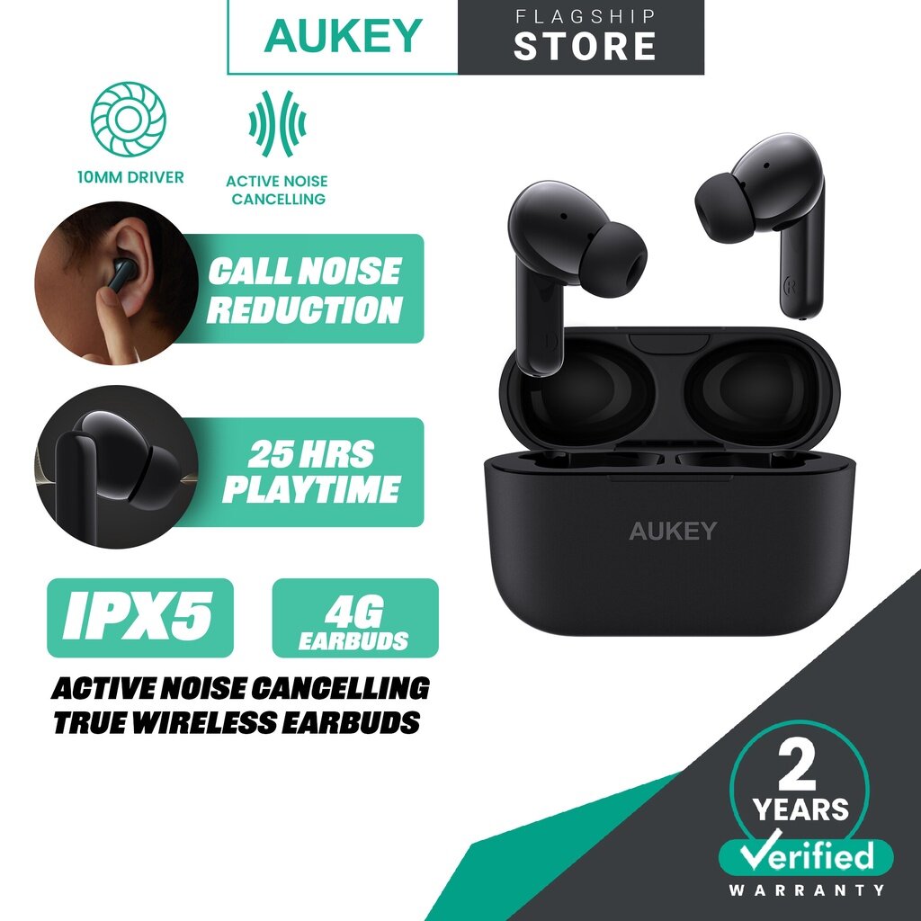 AUKEY EP M1NC TWS True Wireless Earbuds with ANC Active Noise