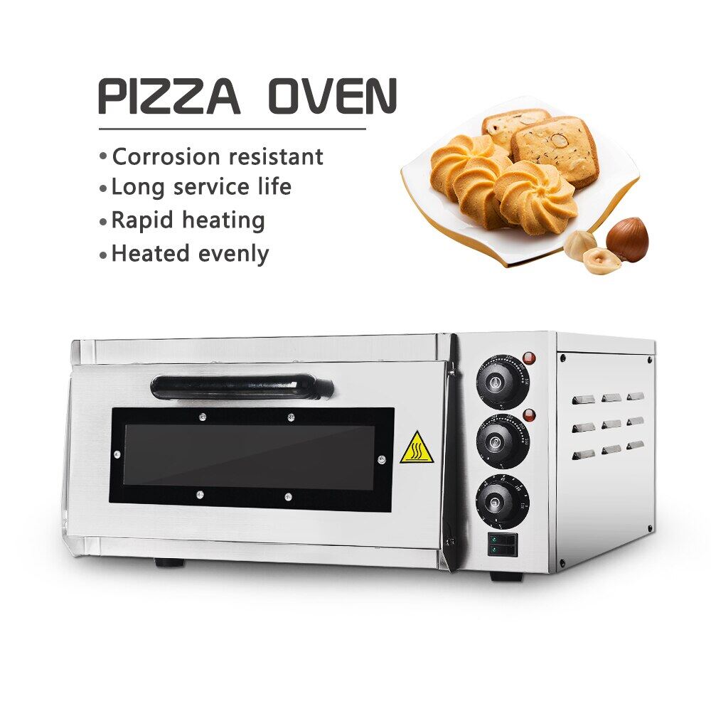 Electric Pizza Oven 2KW Commercial Baking Oven Single Deck Stone