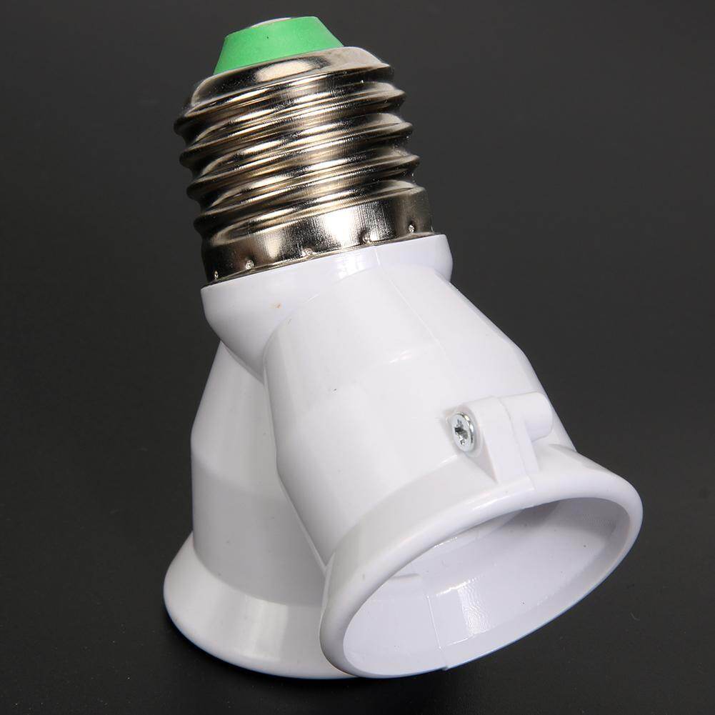 2 in 1 E27 Lamp Socket Splitter Adapter Light Bulb Base Stand Holder