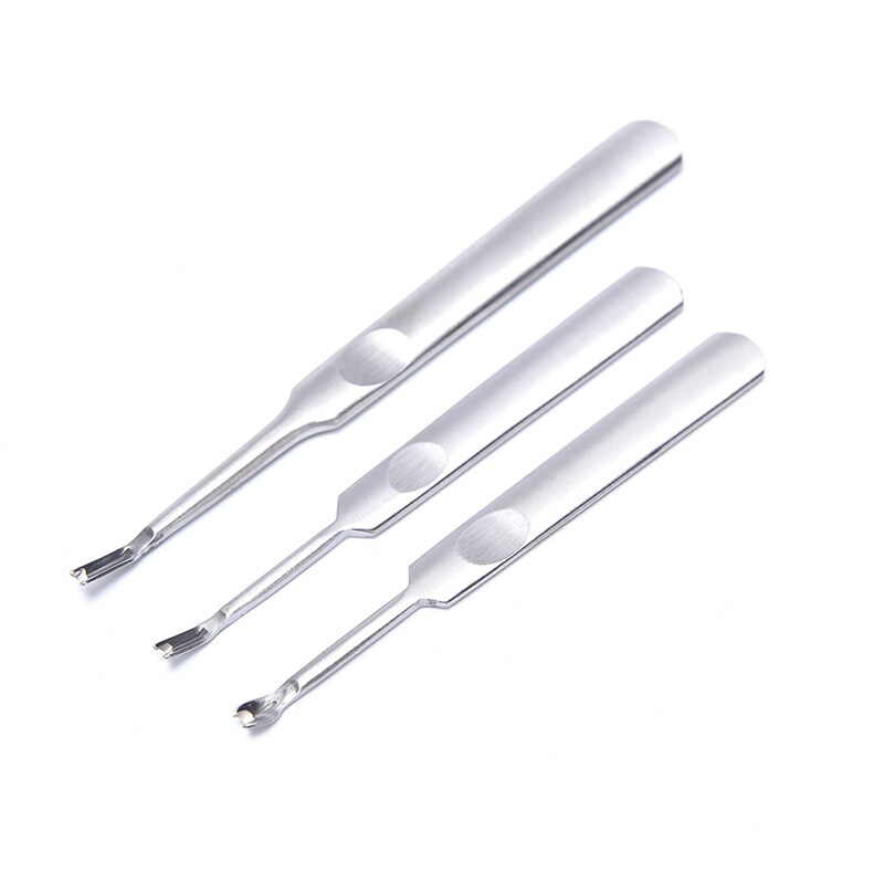 Qinkelai 3pcs DIY Hand Stitching U+V Shaped Groover Skiving Edge Beveler Tool