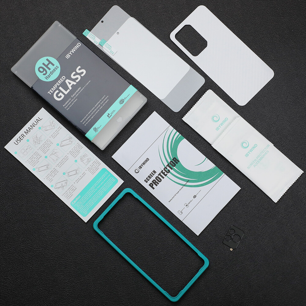 Tấm Bảo Vệ Kính Cường Lực Ibywind Cho Oneplus N10 5G [Gói 2 Chiếc] [Bảo Vệ Lưng Bằng Sợi Carbon]-Trong Suốt Với Miếng Bảo Vệ Ống Kính Caear