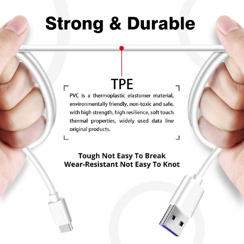 Fonken 5A SuperCharger Type C Cable Fast Charging Cable Huawei Cable USB Cable USB Type C Cable