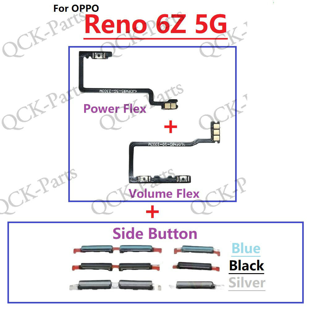 Bật/Tắt nút công tắc nút giảm âm lượng bên Cáp thay thế linh hoạt cho Oppo RENO 6Z 5g
