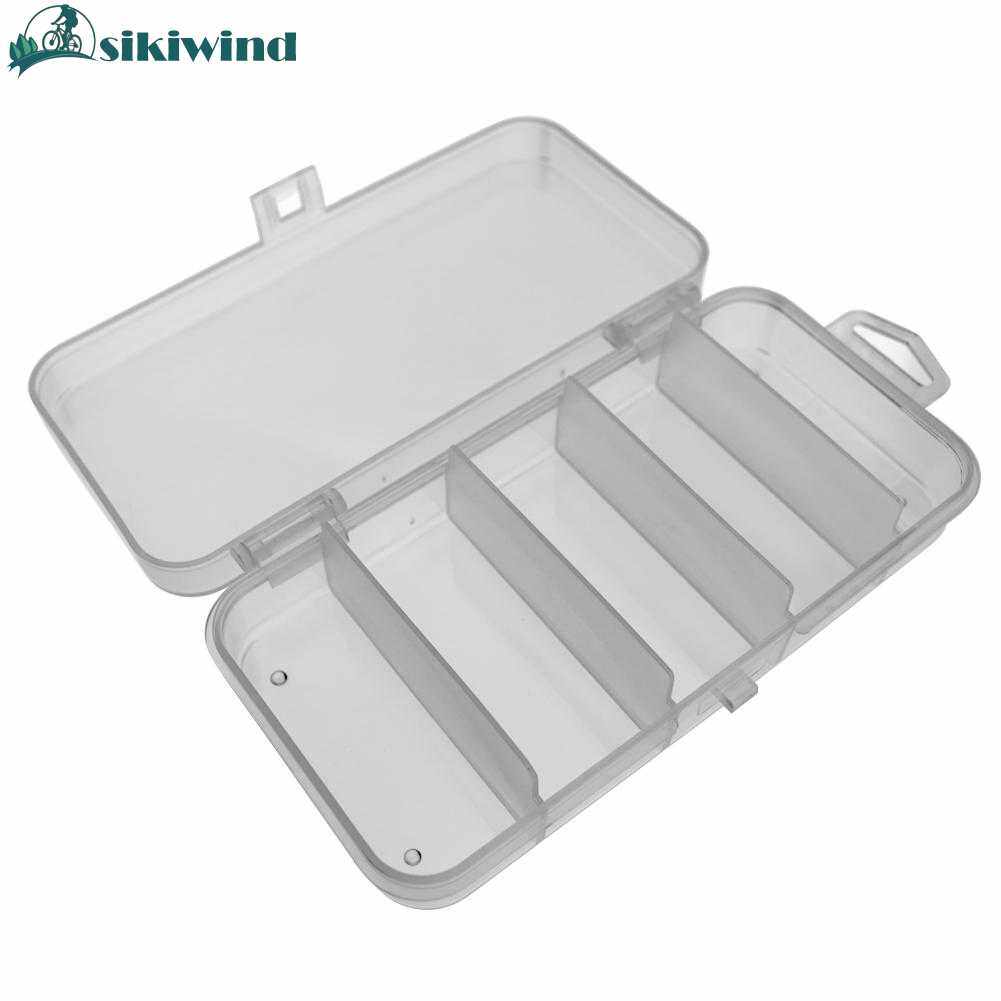 Plastic 5 Compartments Fishing Tackle Box Fish Lure Hook Bait Storage Case