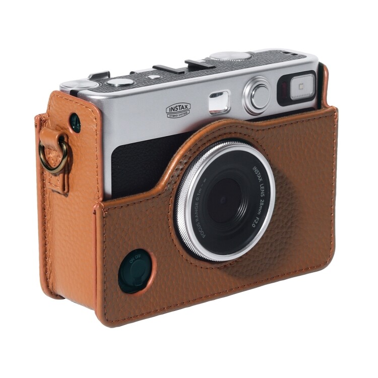 For FUJIFILM instax mini Evo Full Body Camera Leather Case Bag with Strap