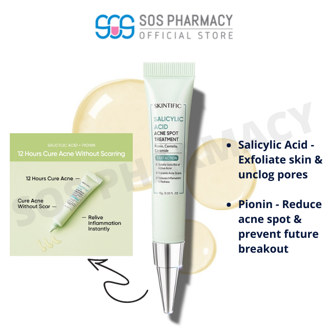 SKINTIFIC Salicylic Acid Acne Spot Treatment Gel (10g) Lazada