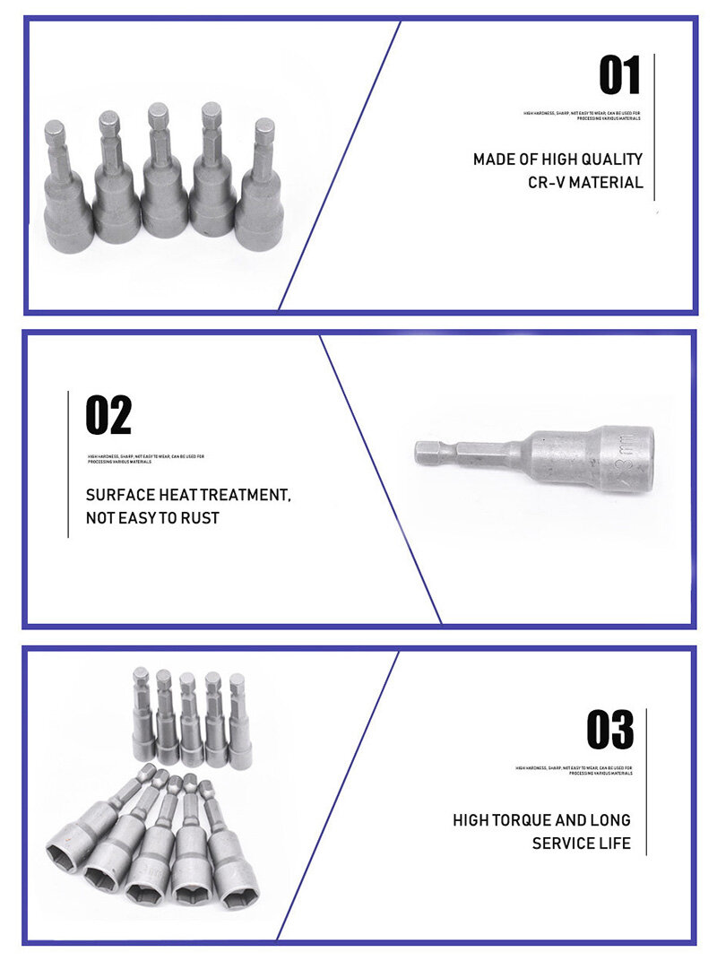 [KIPRUN 14Pcs 5-12mm Hexagon Nut Driver Drill Bit Socket Screwdriver Wrench Set Drill Bit Adapter  1/4" Hex Shank Power Tools  for Electric Screwdriver Handle Tools,[Ready stock] KIPRUN 14Pcs 5-12mm Hexagon Nut Driver Drill Bit Socket Screwdriver Wrench Set Drill Bit Adapter  1/4" Hex Shank Power Tools  for Electric Screwdriver Handle Tools,KIPRUN 14Pcs 5-12mm Hexagon Nut Driver Drill Bit Socket Screwdriver Wrench Set Drill Bit Adapter  1/4" Hex Shank Power Tools  for Electric Screwdriver Handle Tools,]