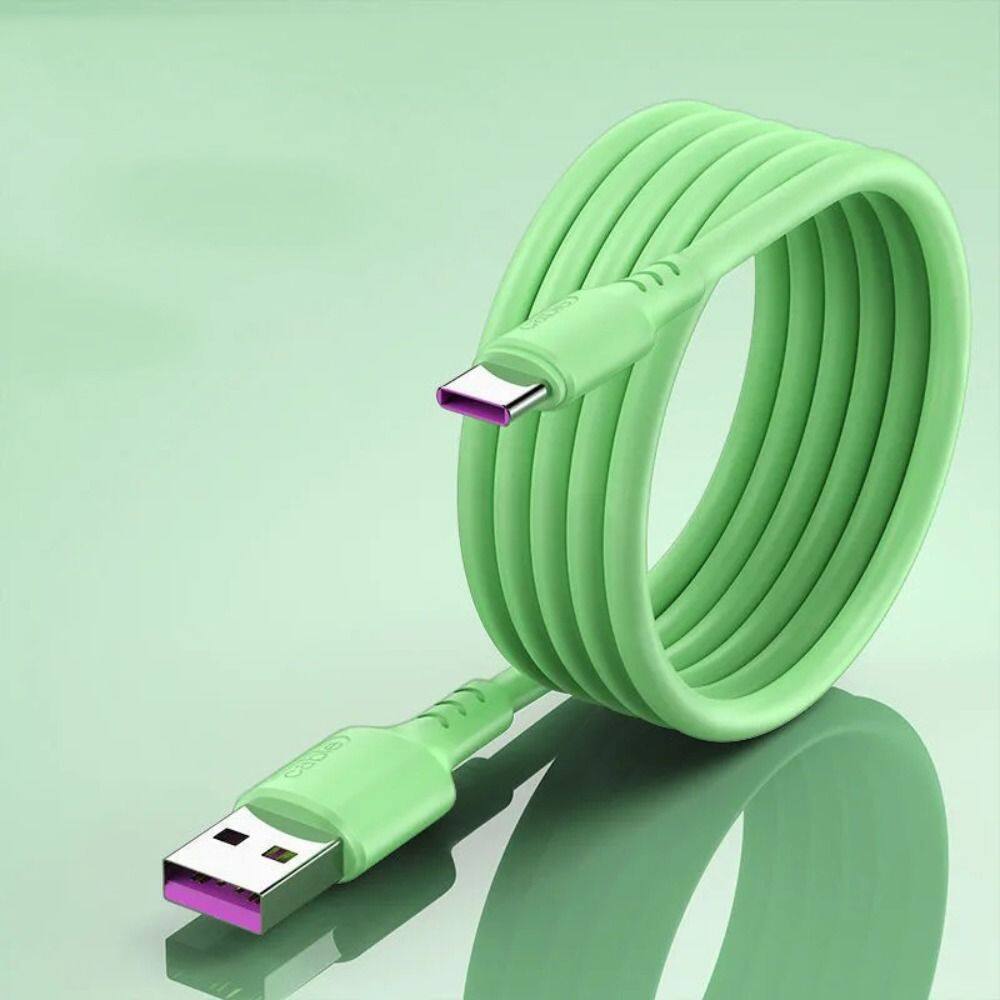 LTMGZ 0.3/1.2/1.8M Mobile Phone Quick Charge Fast Charging USB C 5A Type C Cable Data Line Data Cord Fast Charging Cable USB-C Charger Wire Liquid Silicone Cable